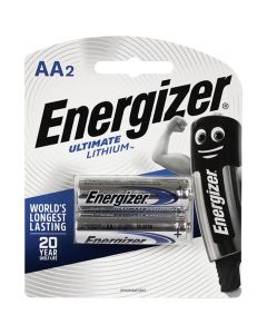 Energizer L91-BP2T AA-Cell Ultimate Lithium Battery - 2 Pack