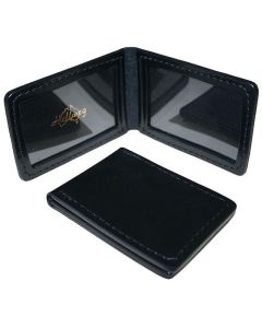 HELLWEG Leather ID Wallet Dual Window - Black