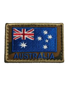 HUSS Auscam Flag Patch Velcro Backed - Blue Australia