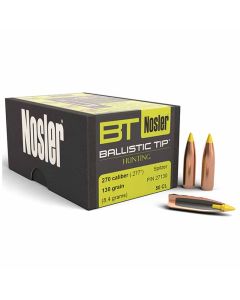 Nosler 270 Caliber 277 130GR Ballistic Tip Hunting Projectiles - 50 Pack