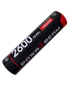 Powa Beam 3.7V 2600mAh 18650 Rechargeable Battery