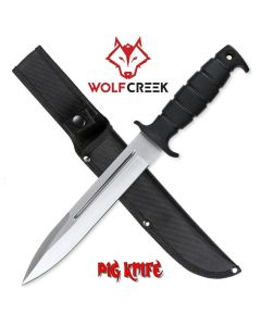 Wolf Creek Pig Hunter Fixed Blade Knife With Sheath