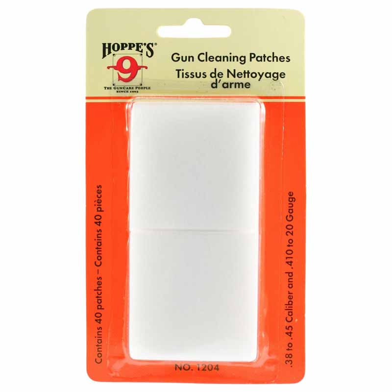 Hoppe's Gun Bore Cleaning Patches 60 Pack .22 to .270 Cal